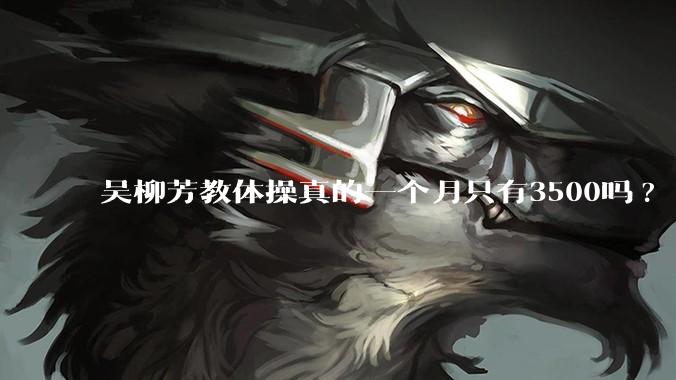 吴柳芳教体操真的一个月只有3500吗?