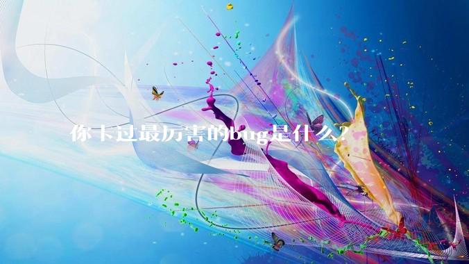 你卡过最厉害的bug是什么？